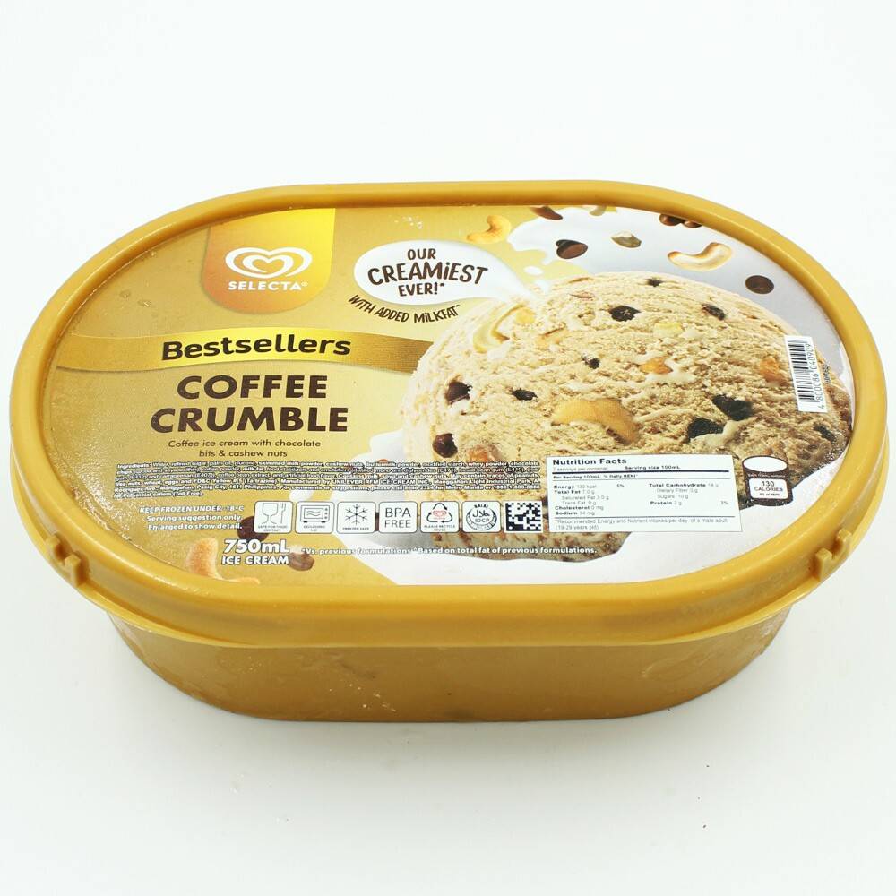 Coffee crumble ice shop cream